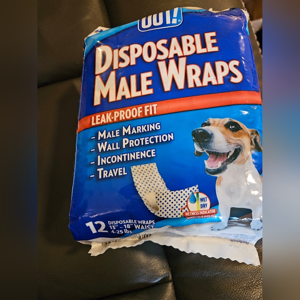 Disposable Male Wraps - Leak-Proof Fit NWOT